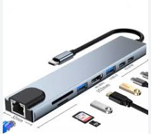 HUB USB TIPO C DE 8 PUERTOS RED HDM9I SD USB Y TIPO C